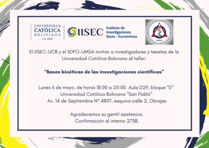 Taller “Bases bioéticas de las investigaciones científicas”