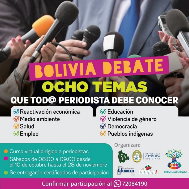 Bolivia Debate: Ocho temas que todo periodista debe conocer