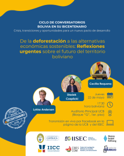 Conversatorio: De la deforestación a las alternativas económicas sostenibles: Reflexiones urgentes sobre el futuro del territorio boliviano