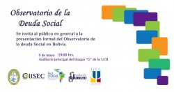 Presentación del Observatorio de la Deuda Social en Bolivia