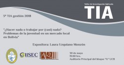 3° Taller de Investigación Aplicada
