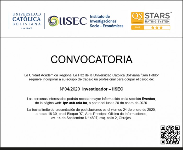 Convocatoria Investigador