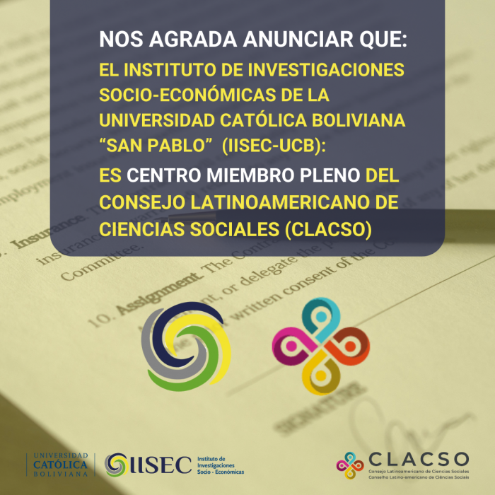 El IISEC-UCB ahora es centro miembro pleno de CLACSO