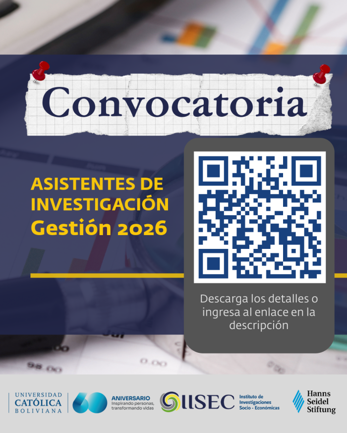 Convocatoria Asistentes de Investigación IISEC - Gestión 2026