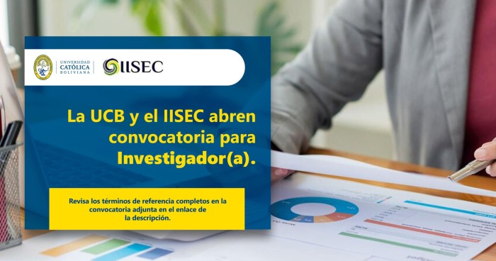 La UCB y el IISEC abren convocatoria para investigador(a)