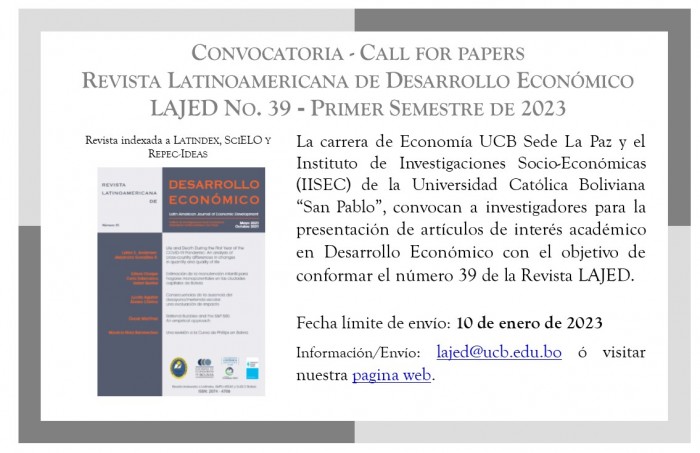 Convocatoria LAJED N° 39