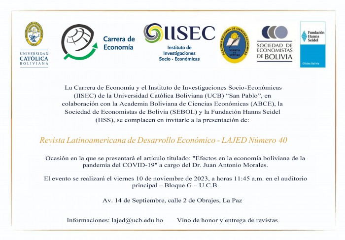 Presentación de Revista LAJED No. 40