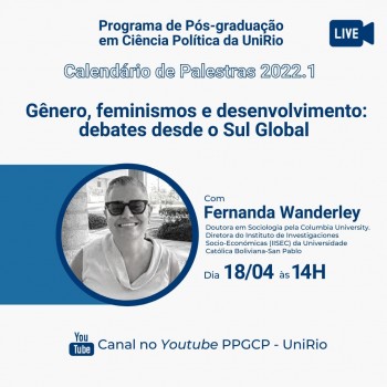 Dra. Wanderley expone sobre Género, feminismos y desenvolvimiento: Debates desde el sur global