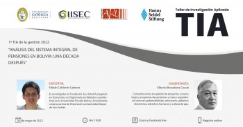 El IISEC invita a participar en el primer Taller de Investigación Aplicada (TIA) de la gestión 2022
