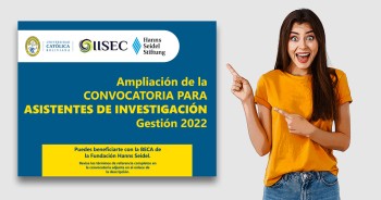 IISEC amplía la convocatoria para asistentes de investigación, gestión 2022