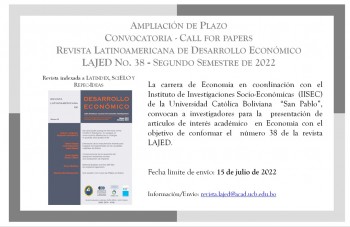 Ampliación de convocatoria LAJED N° 38