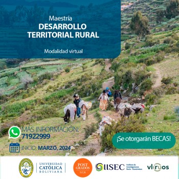 El IISEC lanza la primera versión de la Maestría en Desarrollo Territorial Rural