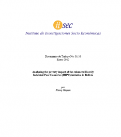 Analyzing the poverty impact of the enhanced Heavily Indebted Poor Countries (HIPC) initiative in Bolivia