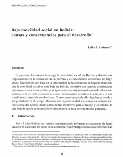 Baja movilidad social en Bolivia: causas y consecuencias para el desarrollo