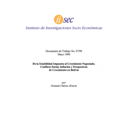 De la Estabilidad Impuesta al Crecimiento Negociado. Conflicto Social, Inflación y Perspectivas de Crecimiento en Bolivia
