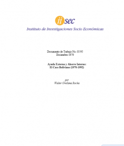 Ayuda Externa y Ahorro Interno: El Caso Boliviano (1970-1992)