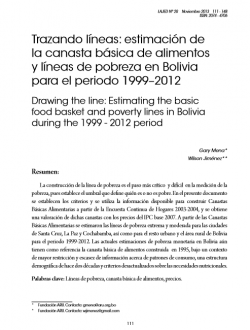 Trazando líneas: estimación de la canasta básica de alimentos y líneas de pobreza en Bolivia para el periodo 1999–2012