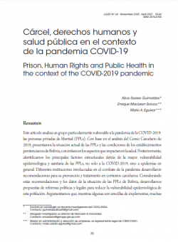 Cárcel, derechos humanos y salud pública en el contexto de la pandemia COVID-19