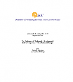 The Challenges of “Deliberative Development”: Bolivia’s Experience with a National Dialogue