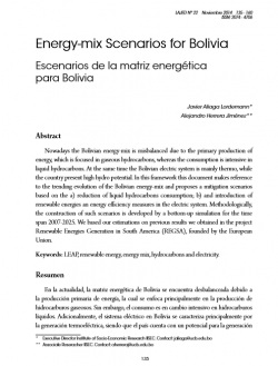 Energy-mix Scenarios for Bolivia