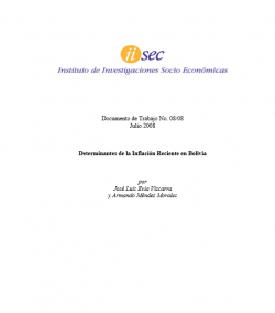 Determinantes de la Inflación Reciente en Bolivia