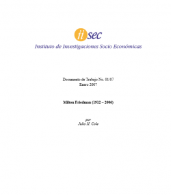 Milton Friedman (1912 – 2006)