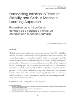 Forecasting Inflation in Times of  Stability and Crisis: A Machine  Learning Approach