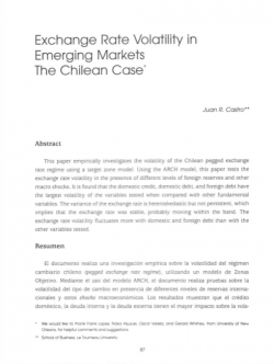 Exchange Rate Volatility in Emerging Markets: The Chilean Case