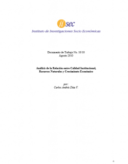 Análisis de la Relación entre Calidad Institucional, Recursos Naturales y Crecimiento Económico