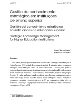 Gestão do conhecimento estratégico em instituições de ensino superior
