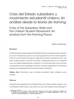 Crisis del Estado subsidiario y movimiento estudiantil chileno. Un análisis desde la teoría de framing