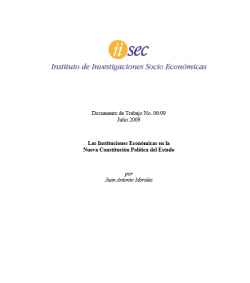 Las Instituciones Económicas en la Nueva Constitución Política del Estado