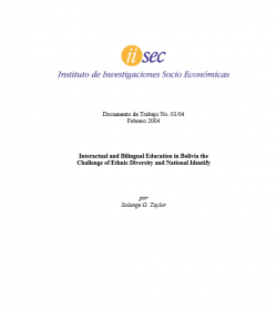 Interactual and Bilingual Education in Bolivia the  Challenge of Ethnic Diversity and National Identify