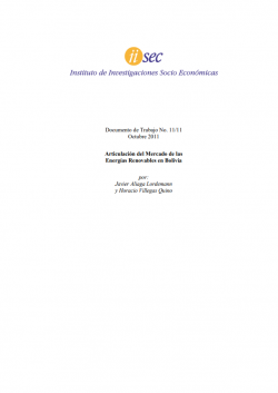 Articulación del mercado de las energías renovables en Bolivia