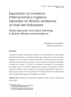 Exposición al comercio internacional e ingresos laborales en Bolivia: evidencia al nivel del trabajador