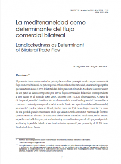 La mediterraneidad como determinante del flujo comercial bilateral