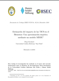 Estimación del impacto de las TICS en el Bienestar: Una aproximación empírica mediante un modelo MIMIC