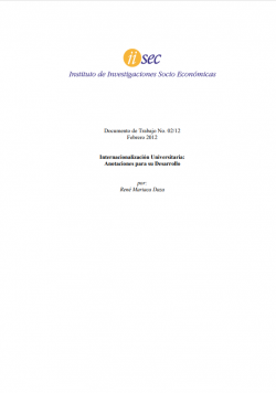 Internacionalización Universitaria: Anotaciones para su Desarrollo