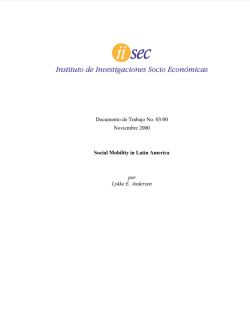 Social Mobility in Latin America