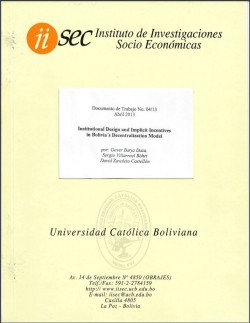 Institutional design and implicit incentives in Bolivia´s decentralization model