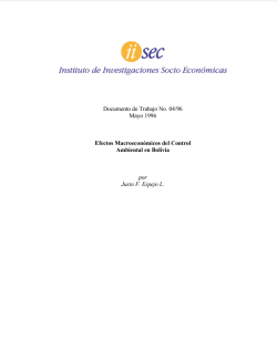 Efectos Macroeconómicos del Control Ambiental en Bolivia