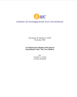 An Empirical Investigation of the Internet International Trade: The Case of Bolivia