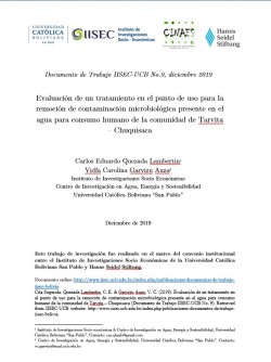Evaluación de un tratamiento en el punto de uso para la remoción de contaminación microbiológica presente en el agua para consumo humano de la comunidad de Tarvita – Chuquisaca