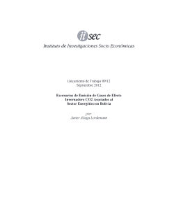 Escenarios de Emisión de Gases de Efecto Invernadero CO2 Asociados al Sector Energético en Bolivia