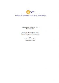 Evaluación Docente de Pre-grado  Bajo un Enfoque por Competencias
