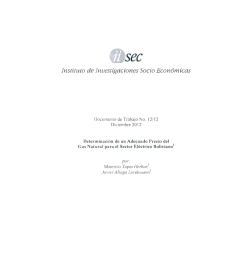 Determinación de un Adecuado Precio del Gas Natural para el Sector Eléctrico Boliviano