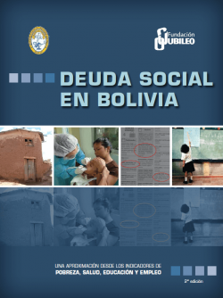 Deuda social en Bolivia: Una aproximación desde los indicadores de pobreza, salud, educación y empleo