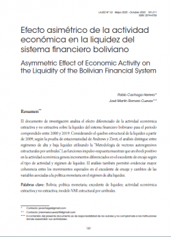 Efecto asimétrico de la actividad económica en la liquidez del sistema financiero boliviano