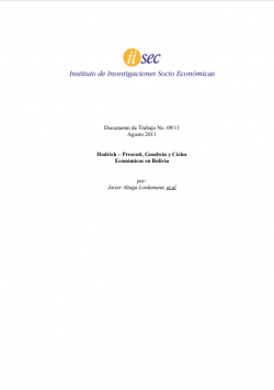 Hodrick - Prescott, Goodwin y ciclos económicos en Bolivia