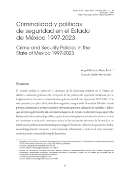 Criminalidad y políticas de seguridad en el Estado de México 1997-2023